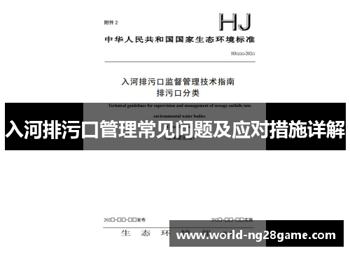 入河排污口管理常见问题及应对措施详解