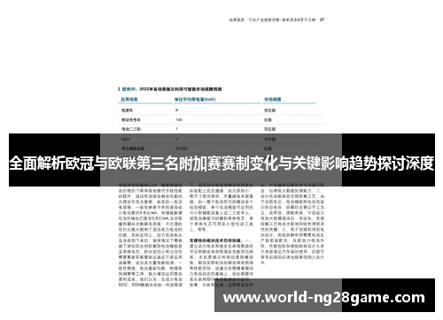 全面解析欧冠与欧联第三名附加赛赛制变化与关键影响趋势探讨深度